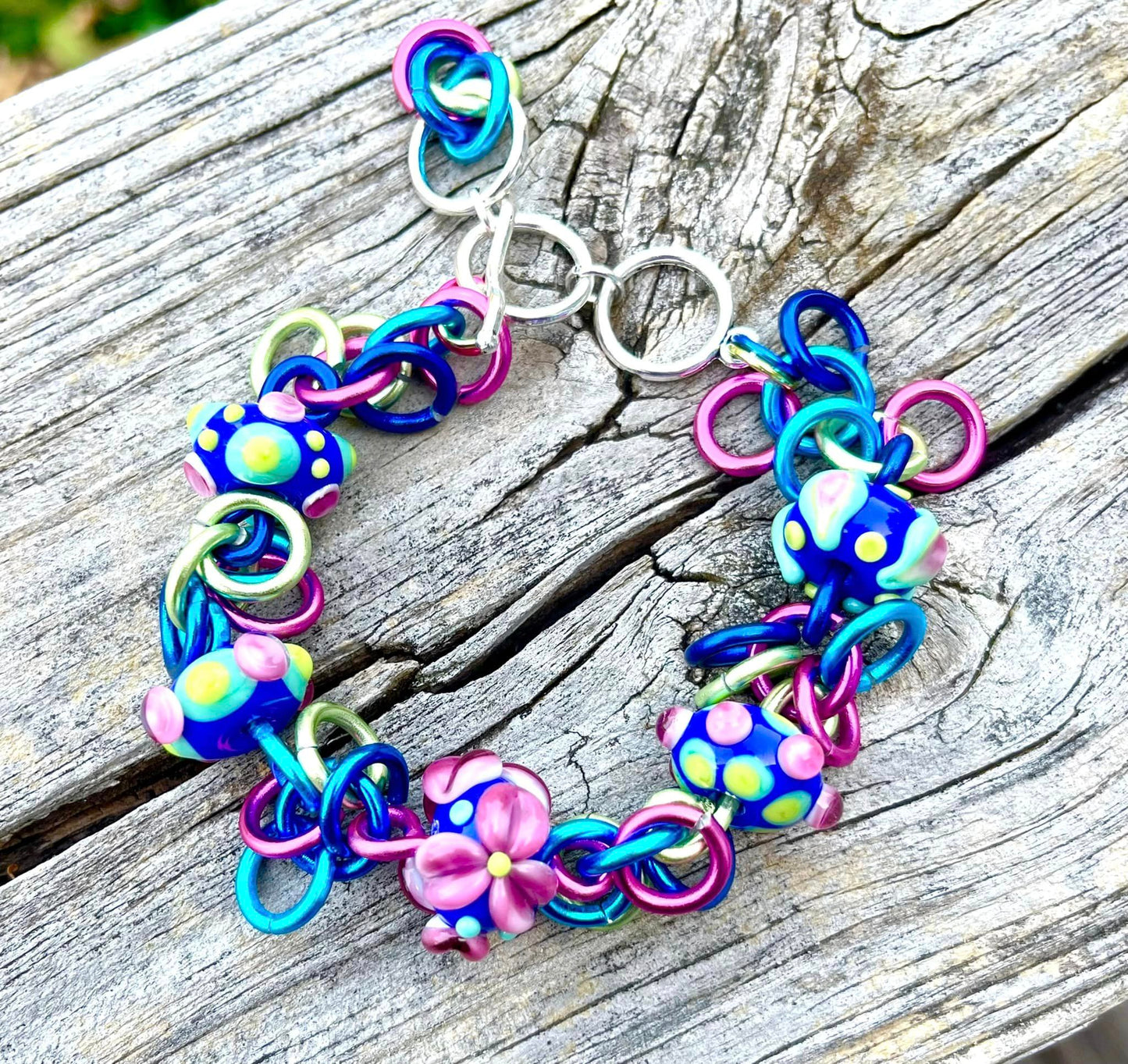 Lampwork Aluminum Fringe Bracelet Kit