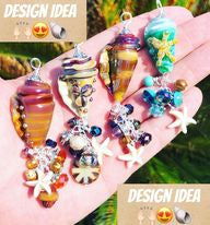 Custom Lampwork Seashell Focal