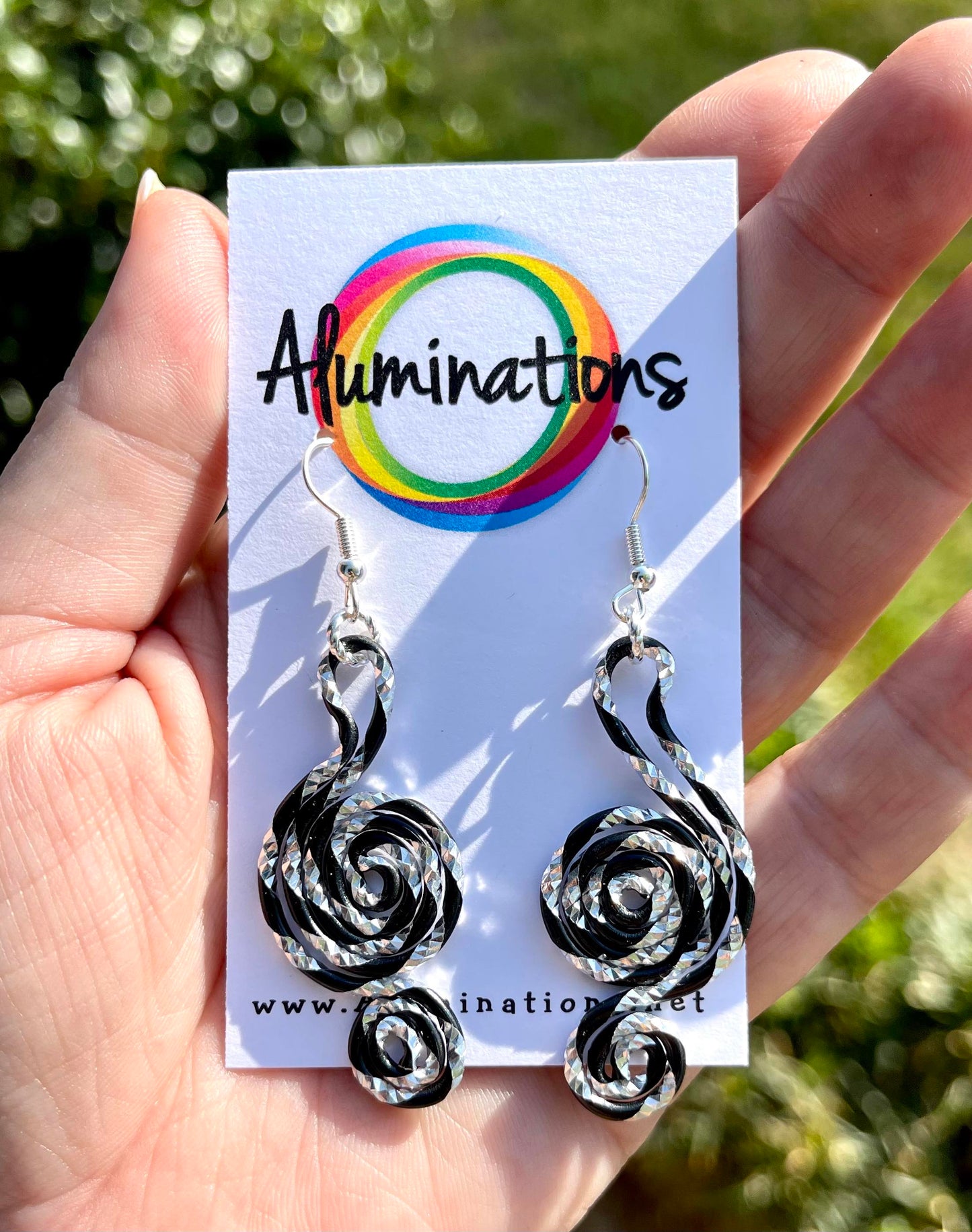 Aluminum Cat Tail Earrings