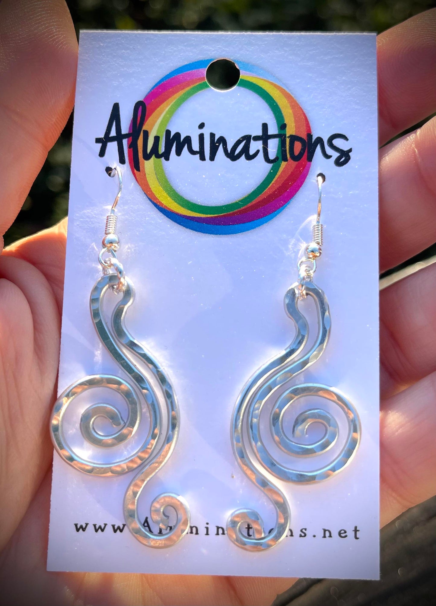 Aluminum Classic Silver Earrings